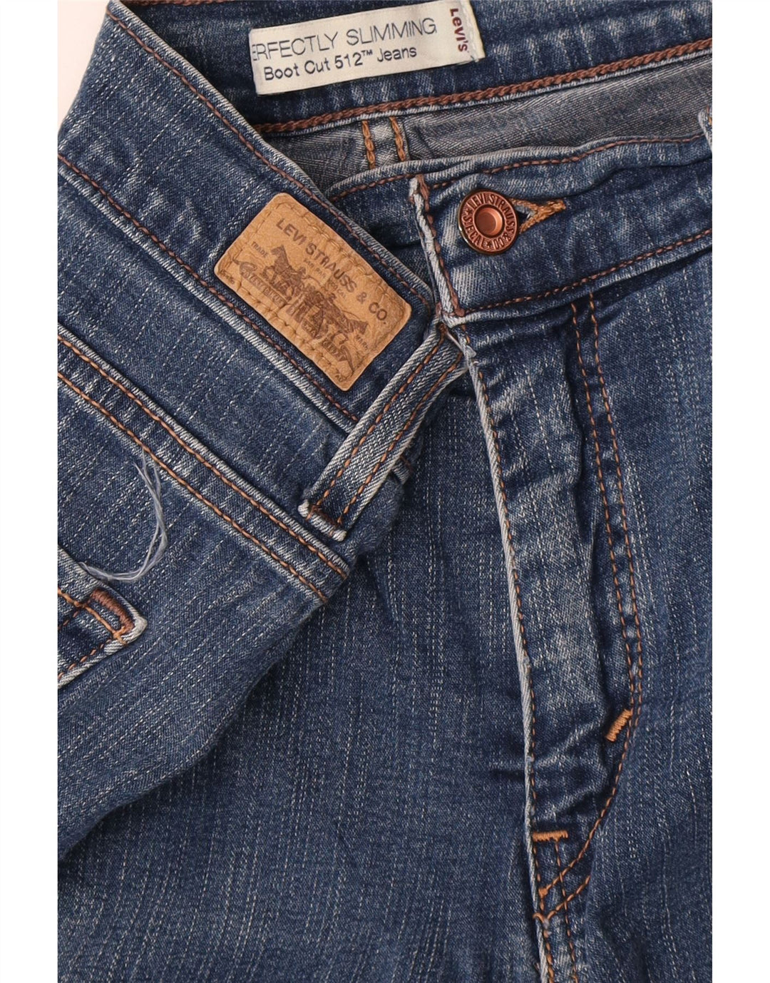 Levi's Womens 512 Perfectly Slimming Bootcut Jeans W32 L31 Blue