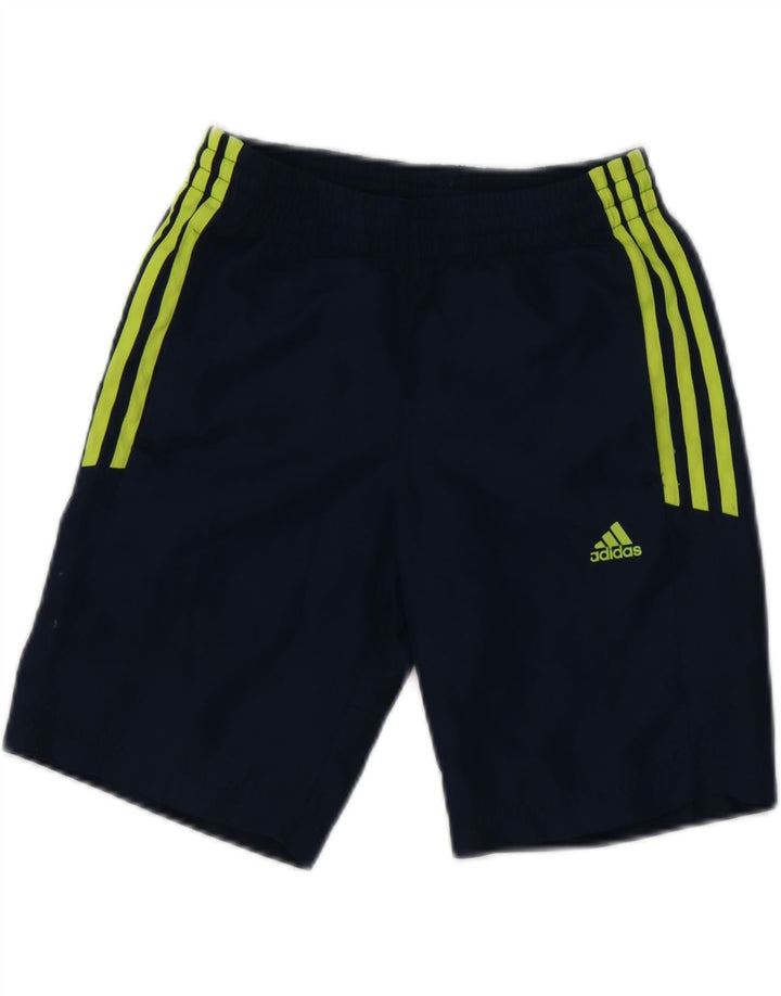 Adidas Boys Sport Short 9-10 Years Navy Blue Polyester