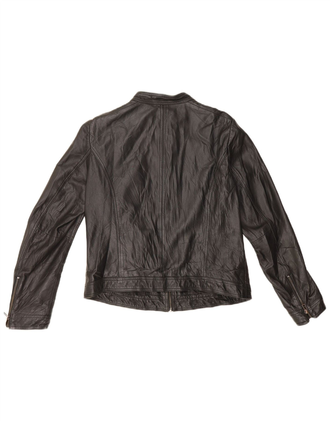 Esprit Γυναικείο Δερμάτινο Μπουφάν Racer UK 16 Μεγάλο Δερμάτινο Μαύρο