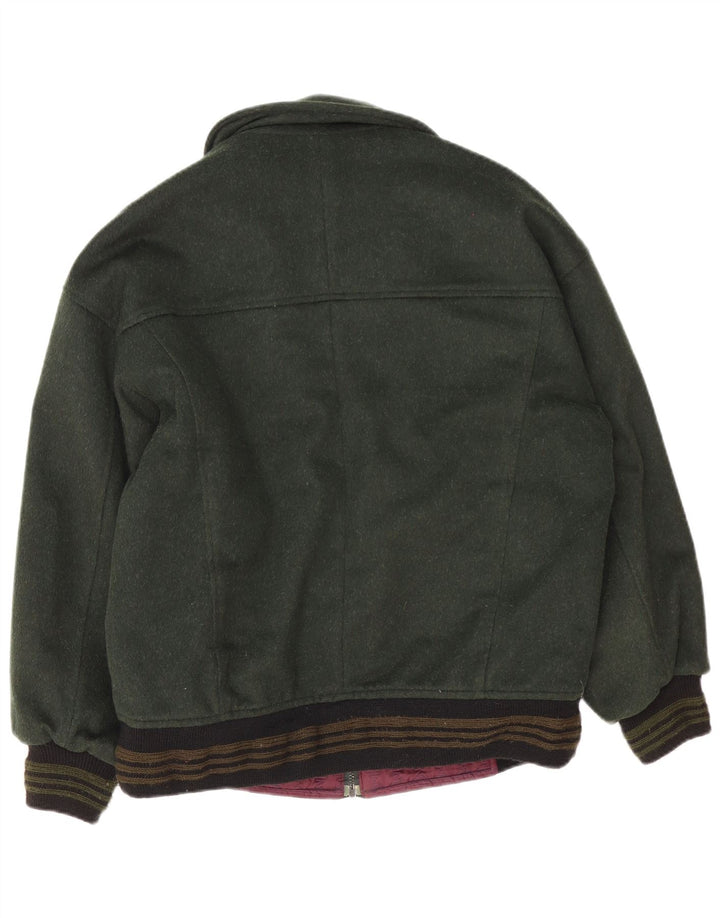 Vintage Ανδρικό Bomber Jacket UK 40 Large Green Colourblock