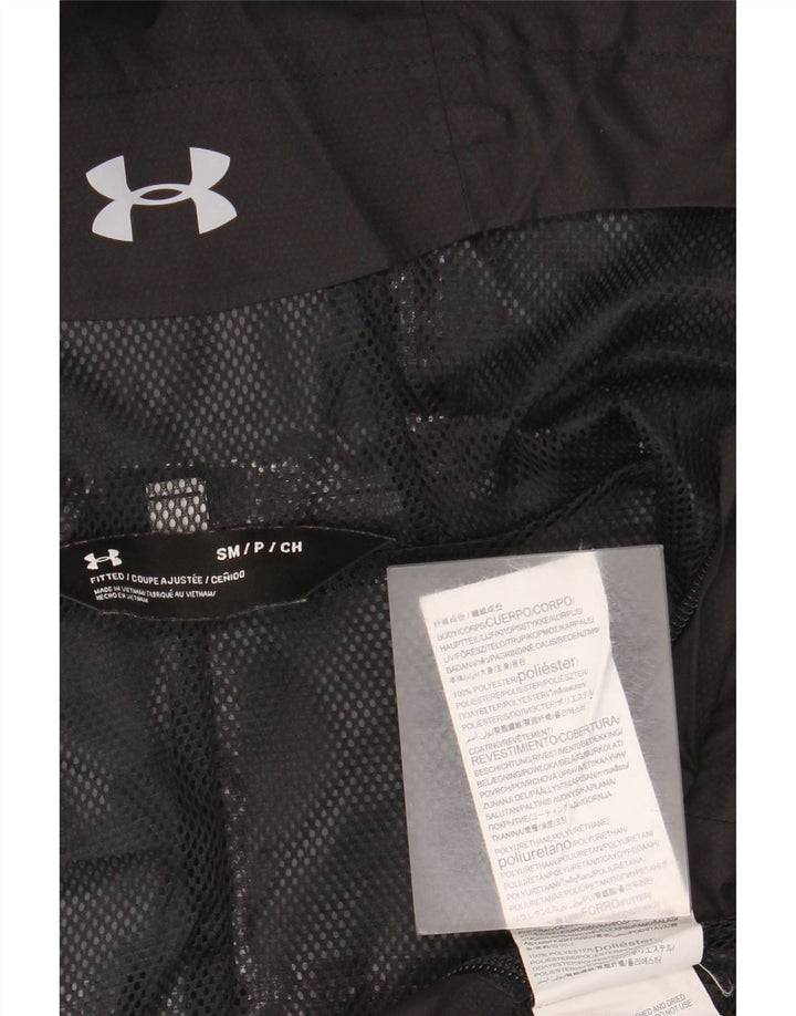 Ανδρικό μπουφάν βροχής με κουκούλα Under Armour UK 36 Small Black Polyester
