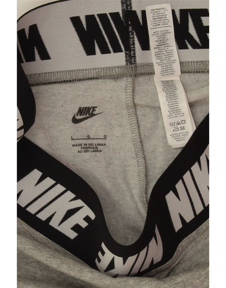 Γυναικεία γραφικά κολάν Nike UK 14 Large γκρι βαμβακερά