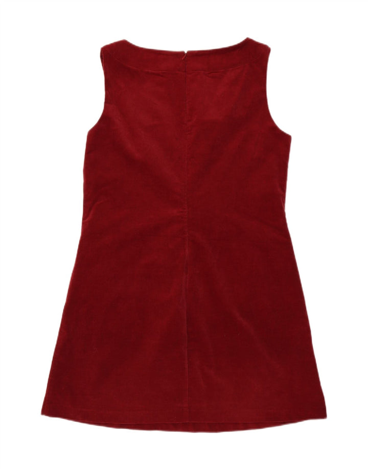 LAURA ASHLEY Γυναικείο κοτλέ αμάνικο φόρεμα A-Line UK 16 Large Maroon