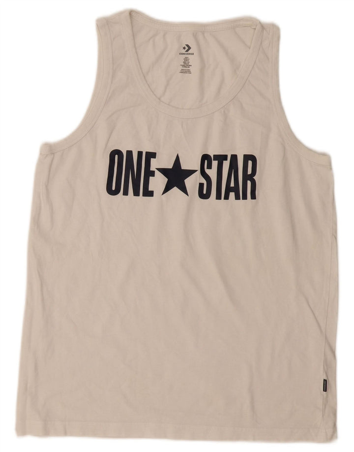 Γυναικείο γραφικό γιλέκο Converse Top UK 10 Small White