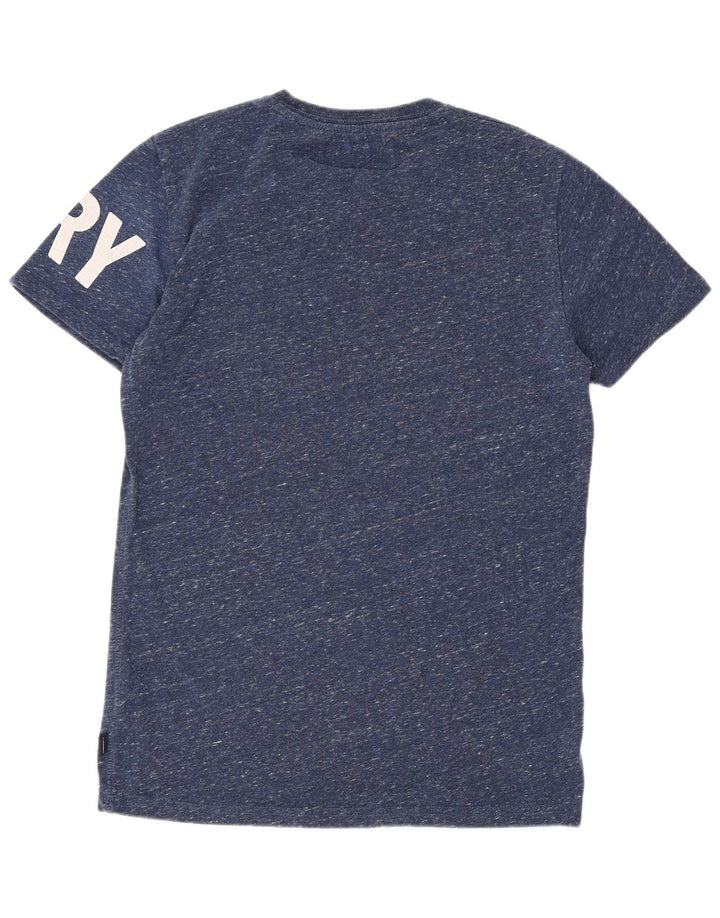 Ανδρικό γραφικό μπλουζάκι Superdry Top Small Navy Blue Flecked Polyester