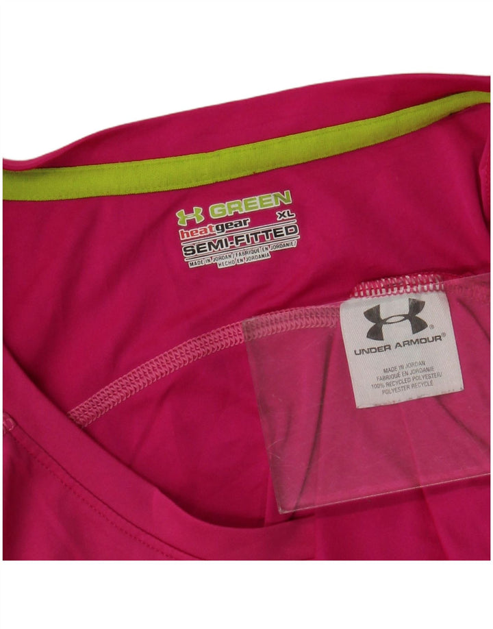 Under Armour Γυναικείο Heat Gear Vest Top UK 18 XL Pink Polyester