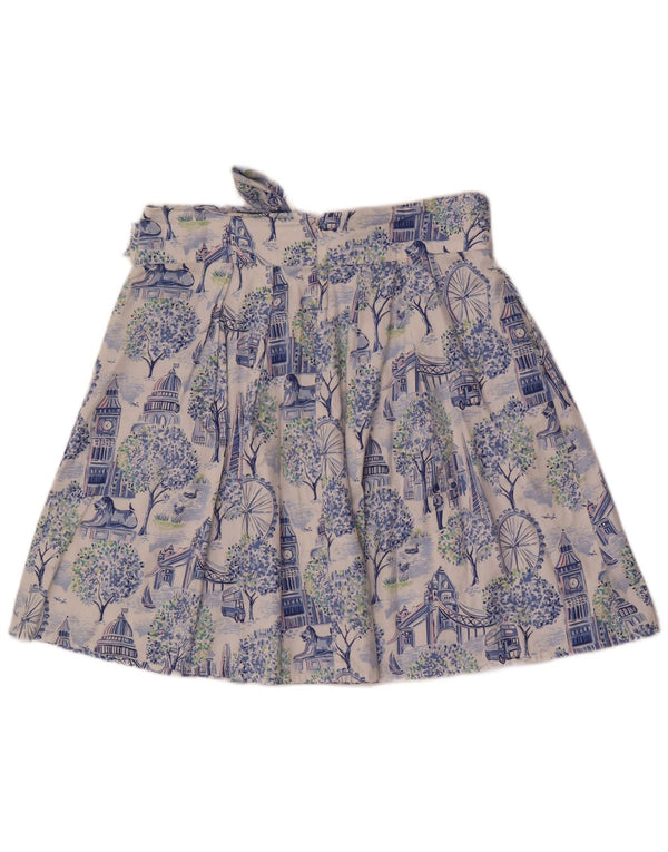 Cath Kidston Womens Graphic A-Line Skirt UK 16 Large W30 Blue Floral