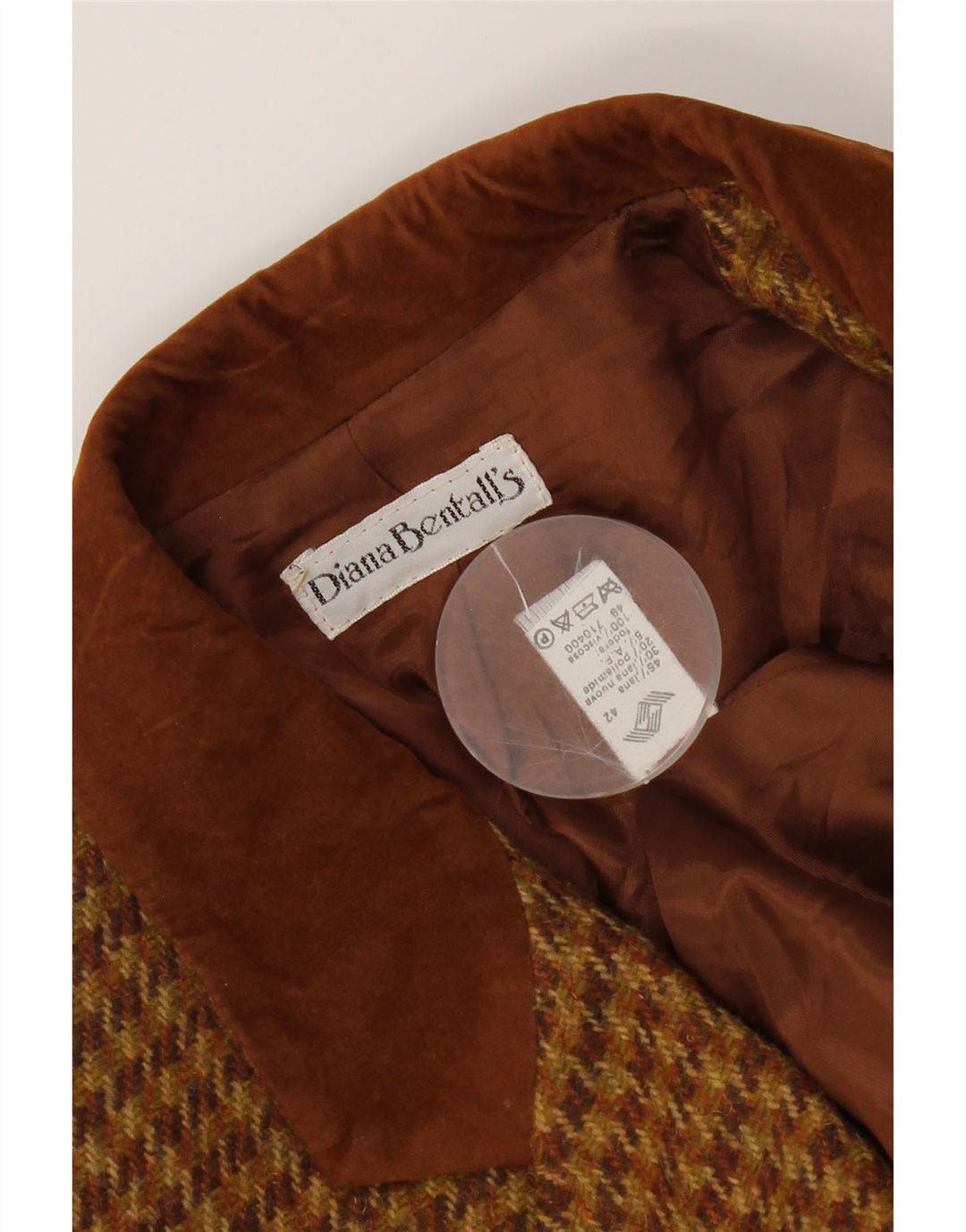Γυναικείο σακάκι σακάκι της Diana Bentall IT 42 Medium Brown Houndstooth