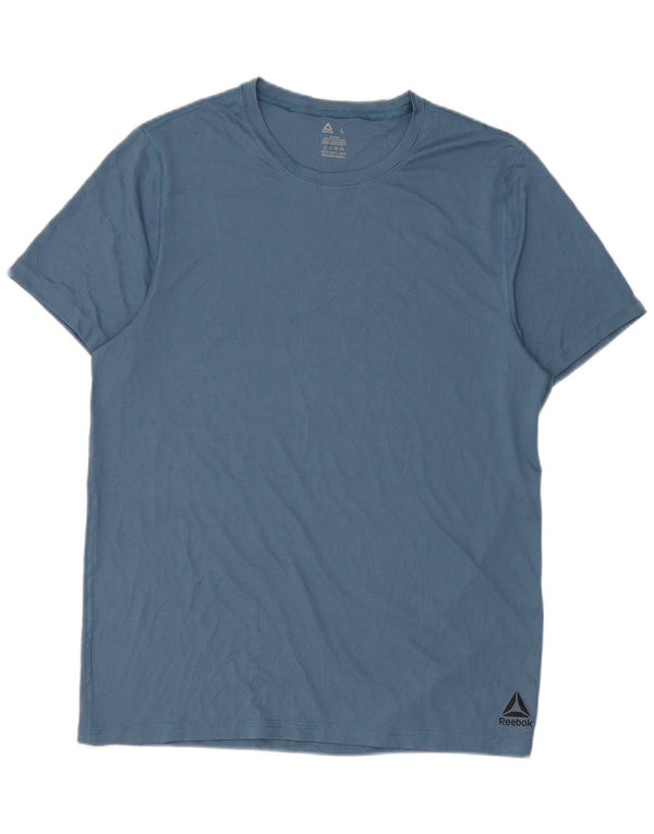 Ανδρικό T-Shirt Reebok Top Large Blue Polyester
