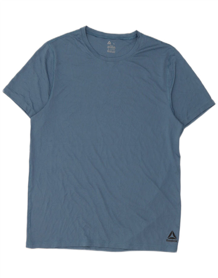 Ανδρικό T-Shirt Reebok Top Large Blue Polyester