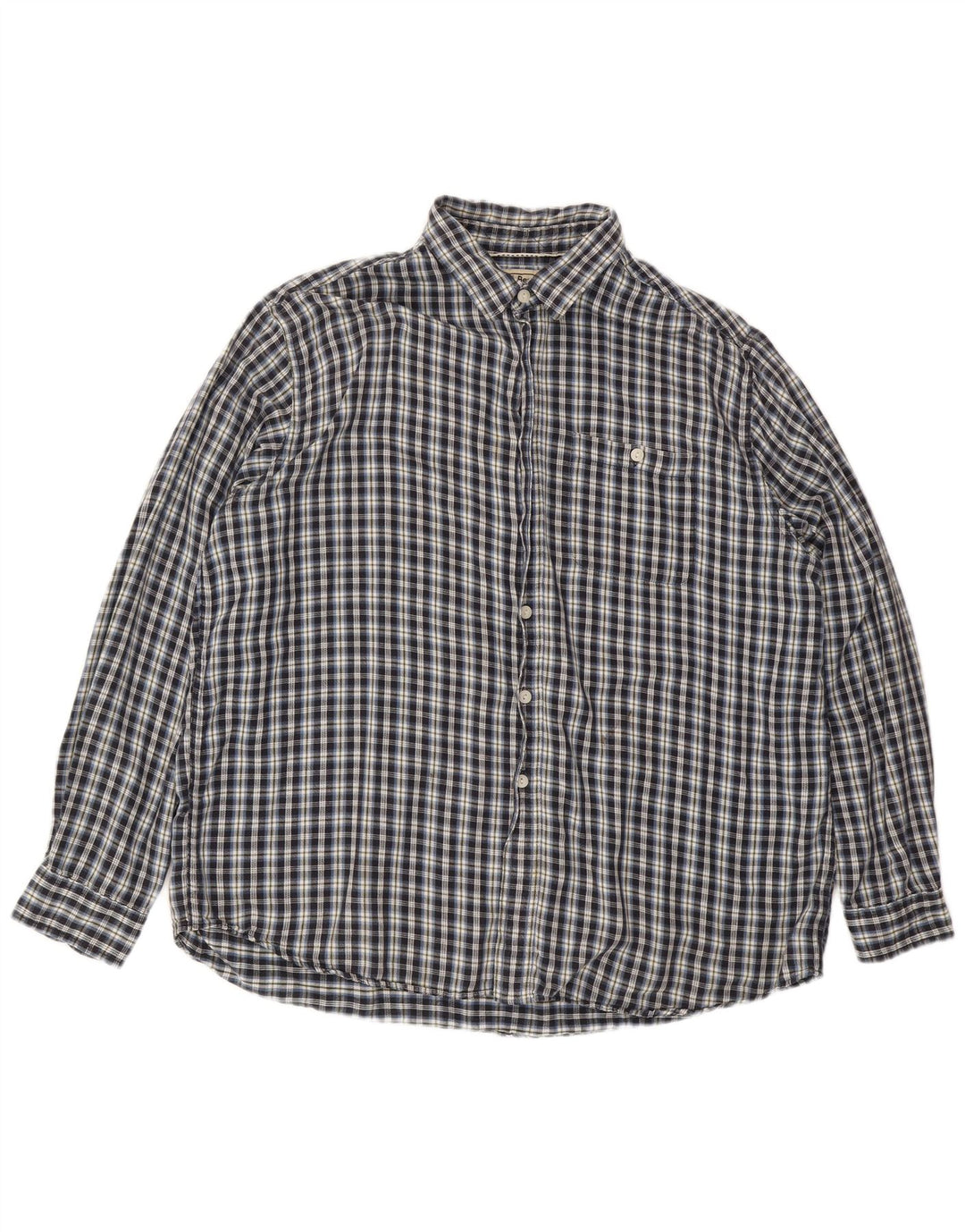 L.L.BEAN Ανδρικό φανελένιο πουκάμισο XL Navy Blue Check Cotton