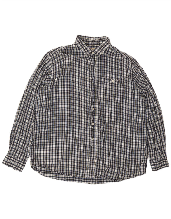L.L.BEAN Ανδρικό φανελένιο πουκάμισο XL Navy Blue Check Cotton