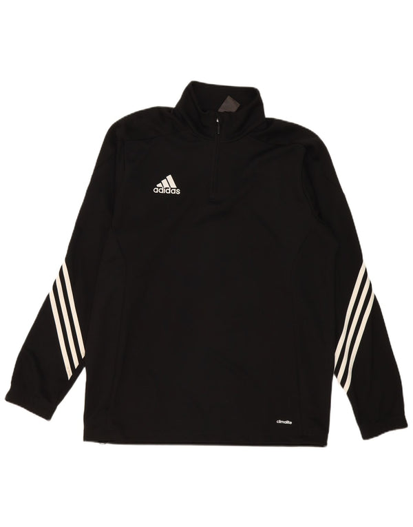 Adidas Ανδρική φόρμα πουλόβερ με φερμουάρ Climalite Top Large Μαύρο Πολυεστέρας