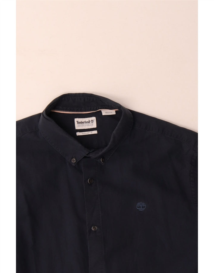 TIMBERLAND Ανδρικό πουκάμισο κανονικής εφαρμογής 2XL Navy Blue από βαμβάκι