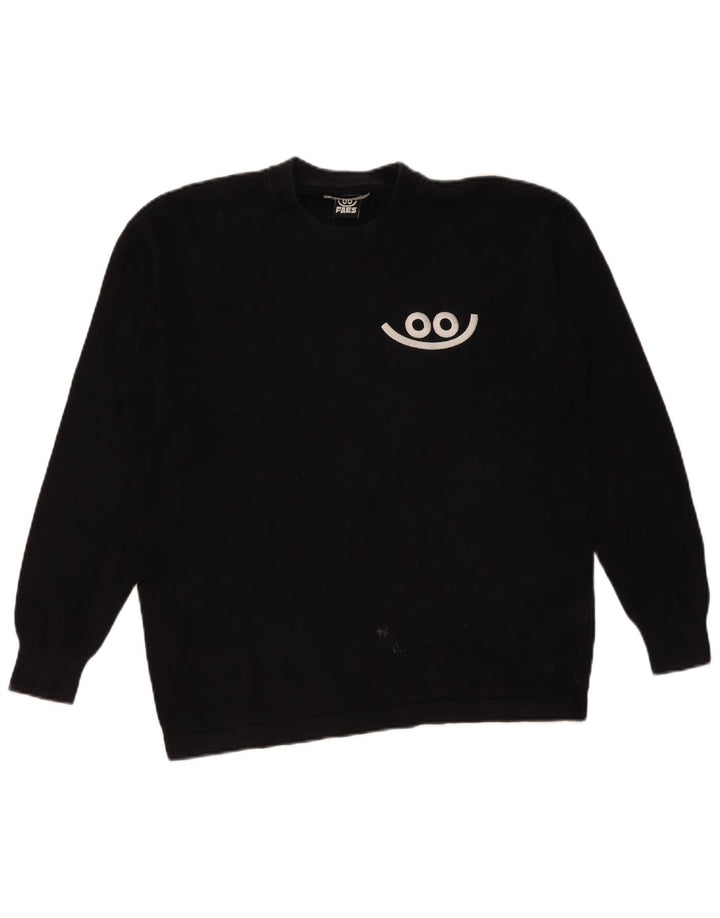 Ανδρικό πουλόβερ Zara Crew Neck Jumper Μικρό Μαύρο