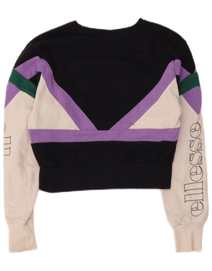 Γυναικείο φούτερ Ellesse Crop Jumper UK 8 Μικρό πολύχρωμο μπλοκ χρώματος