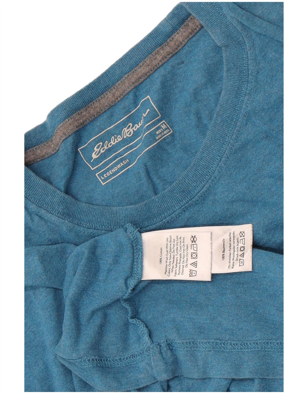 Ανδρικό T-Shirt Eddie Bauer Top από μεσαίο μπλε βαμβακερό