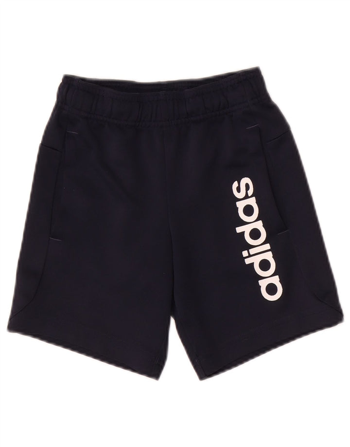 Γραφικό αθλητικό σορτς ADIDAS για αγόρια 7-8 ετών Navy Blue