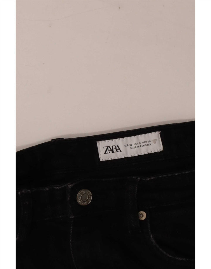 Zara Γυναικείο Cropped Jeans EU 38 Small W28 L25 Black