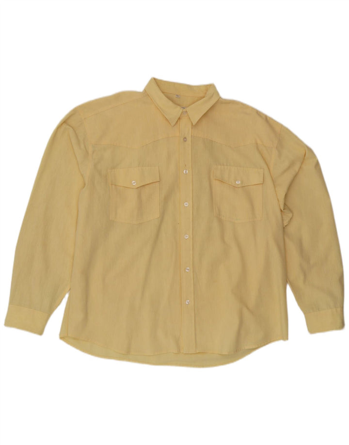 Ανδρικό πουκάμισο ARIZONA JEANS Μέγεθος 45/46 XL Κίτρινο βαμβακερό