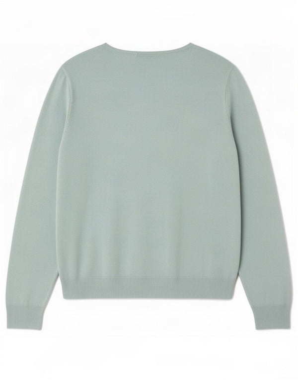 Marks & Spencer Γυναικείο πουλόβερ με λαιμό σκάφος UK 22 3XL τιρκουάζ ακρυλικό
