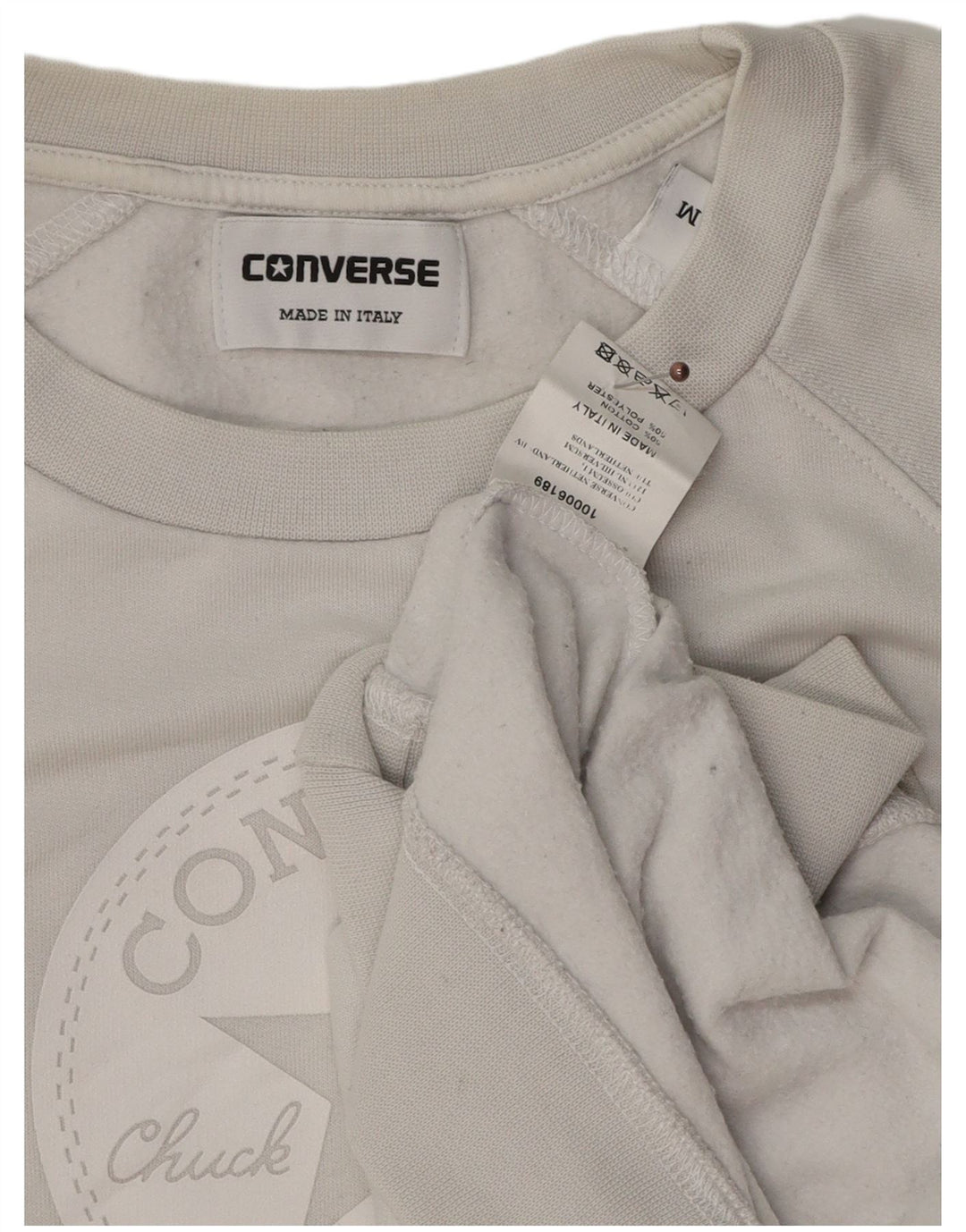 Ανδρική μπλούζα Converse Chuck Taylor Graphic Φούτερ Jumper Μεσαίο γκρι βαμβακερό