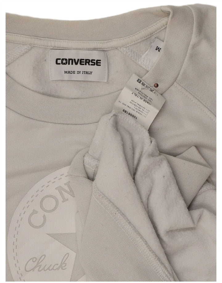 Ανδρική μπλούζα Converse Chuck Taylor Graphic Φούτερ Jumper Μεσαίο γκρι βαμβακερό