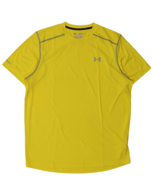 Ανδρικό μπλουζάκι Under Armour Heat Gear Top XL κίτρινο πολυεστέρα