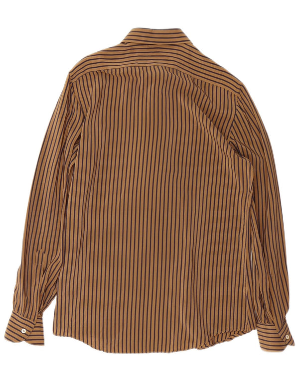 Ανδρικό πουκάμισο TORRAS Μέγεθος 38 Καφέ Μεταξωτό ρίγες