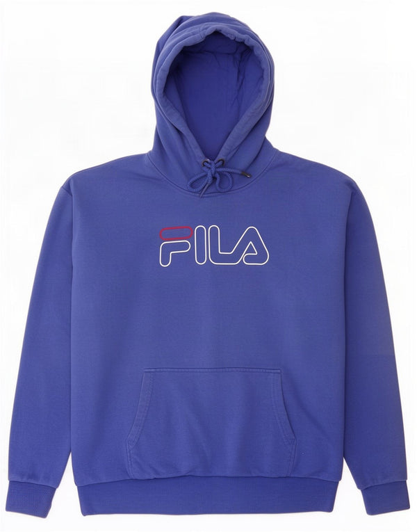 Fila Mens Graphic Hoodie Jumper XL Blue