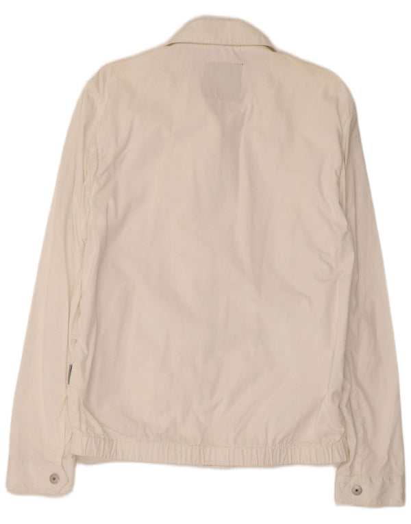 Sergio Tacchini Ανδρικό Bomber Jacket UK 40 μεγάλο λευκό βαμβακερό