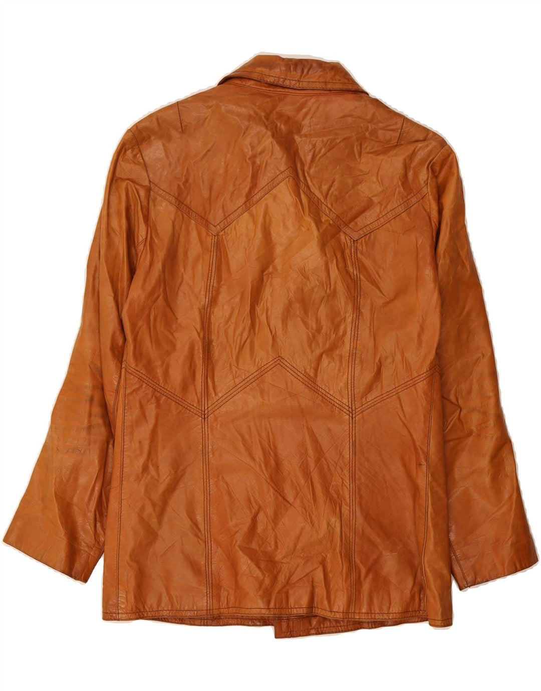 VINTAGE Mens Leather Jacket UK 38 Medium Brown Leather Vintage Vintage and Second-Hand Vintage from Messina Hembry 