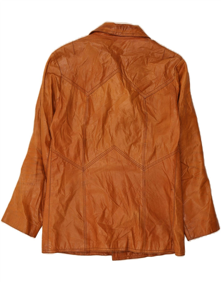 VINTAGE Mens Leather Jacket UK 38 Medium Brown Leather Vintage Vintage and Second-Hand Vintage from Messina Hembry 
