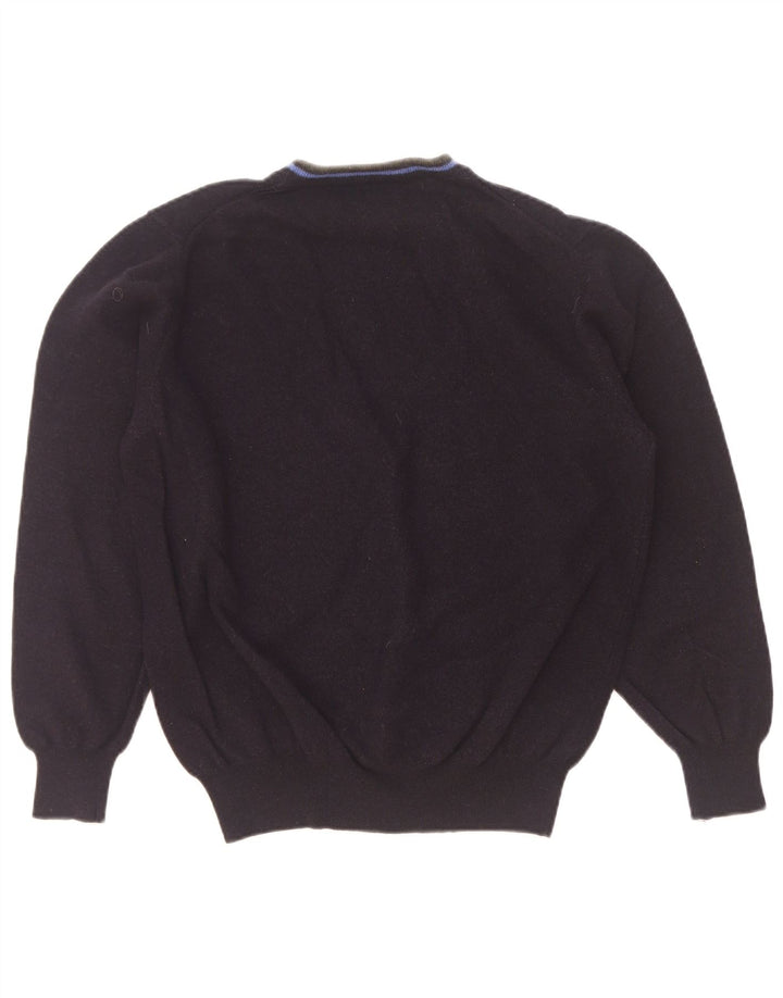Fred Perry γυναικείο πουλόβερ με λαιμό χελώνα UK 16 Μεγάλο Navy Blue Wool