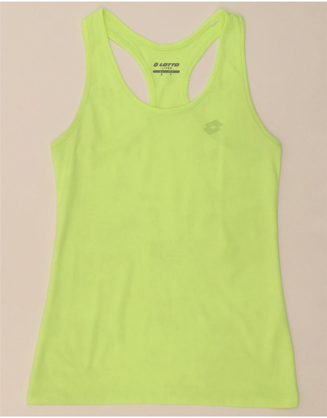 LOTTO Womens Vest Top UK 8 Small Green Vintage Lotto and Second-Hand Lotto from Messina Hembry 