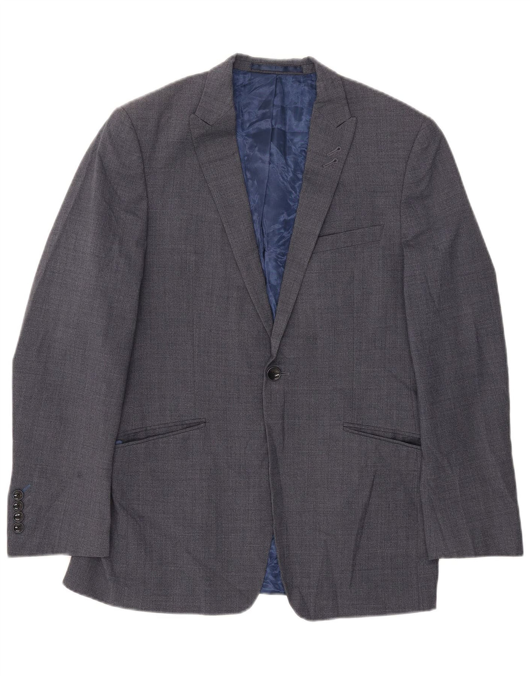 Marks & Spencer Ανδρικό σακάκι σακάκι 1 κουμπιού UK 38 Medium Blue Wool