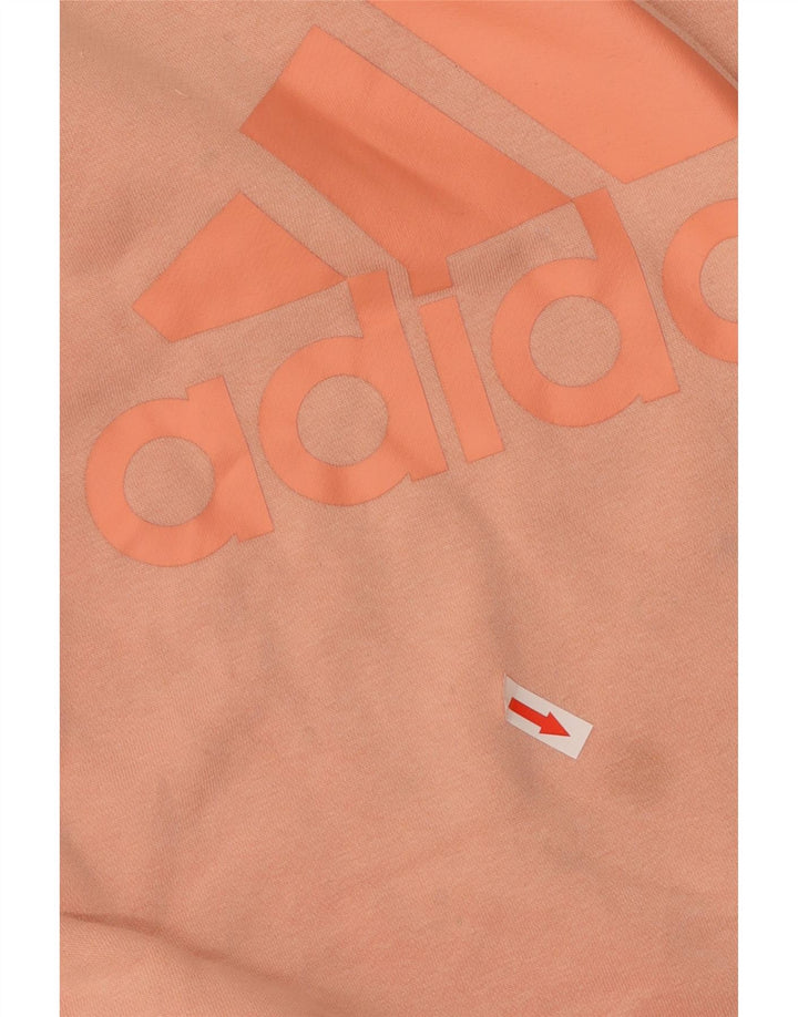 Γυναικείο γραφικό φούτερ ADIDAS Jumper UK 12/14 Μεσαίο ροζ βαμβακερό