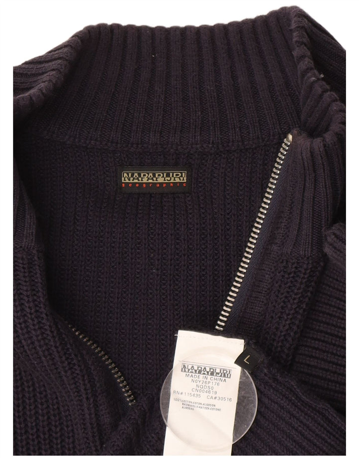 NAPAPIJRI Ανδρικό πουλόβερ Geographic Ζακέτα Μεγάλο Ναυτικό Βαμβακερό