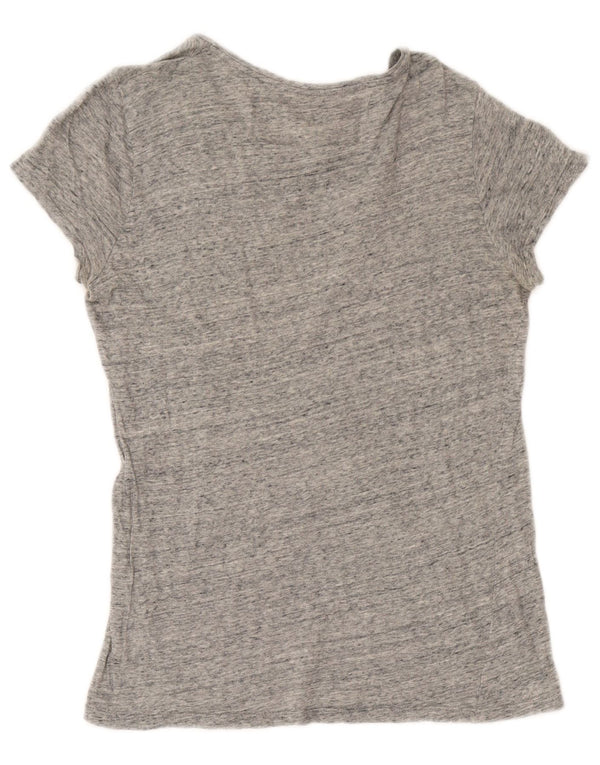 Γυναικείο γραφικό μπλουζάκι Zara τοπ UK 14 μεσαίου γκρι βαμβακερό