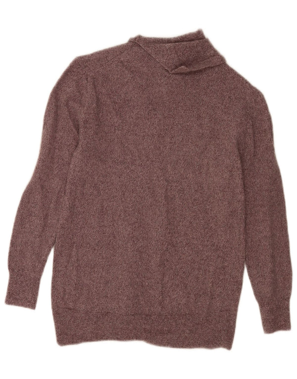 Massimo Dutti γυναικείο πουλόβερ με ρολό λαιμόκοψη UK 10 Small Brown Flecked