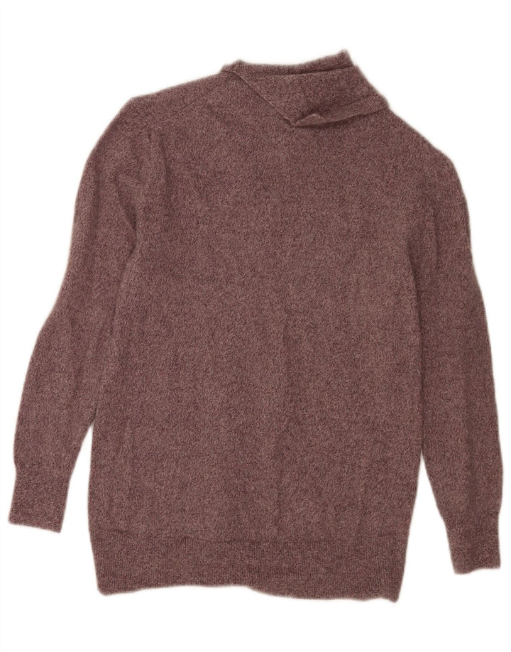 Massimo Dutti γυναικείο πουλόβερ με ρολό λαιμόκοψη UK 10 Small Brown Flecked