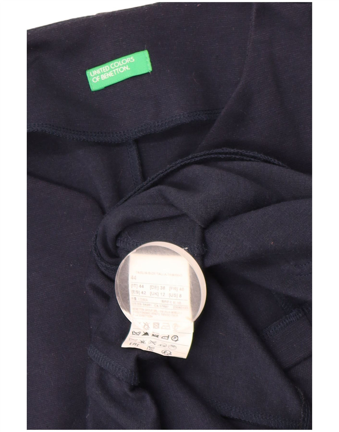 Benetton Γυναικείο Μπουφάν 1 Κουμπί 1 Κουμπί Blazer UK 12 Medium Navy Blue