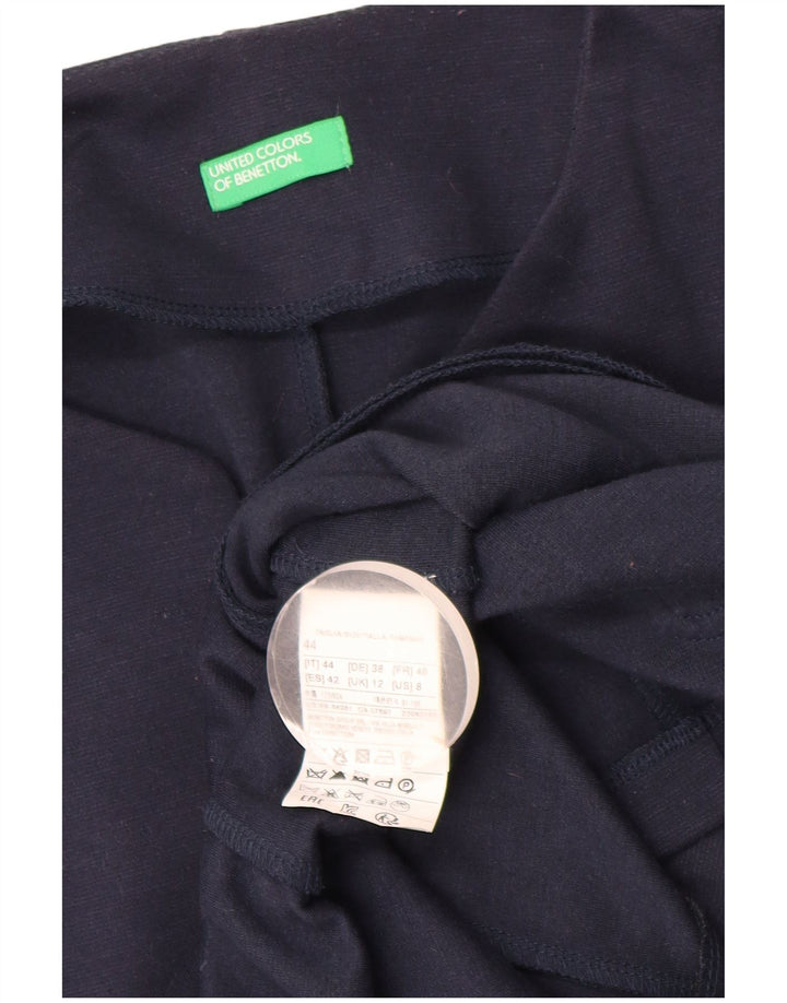Benetton Γυναικείο Μπουφάν 1 Κουμπί 1 Κουμπί Blazer UK 12 Medium Navy Blue