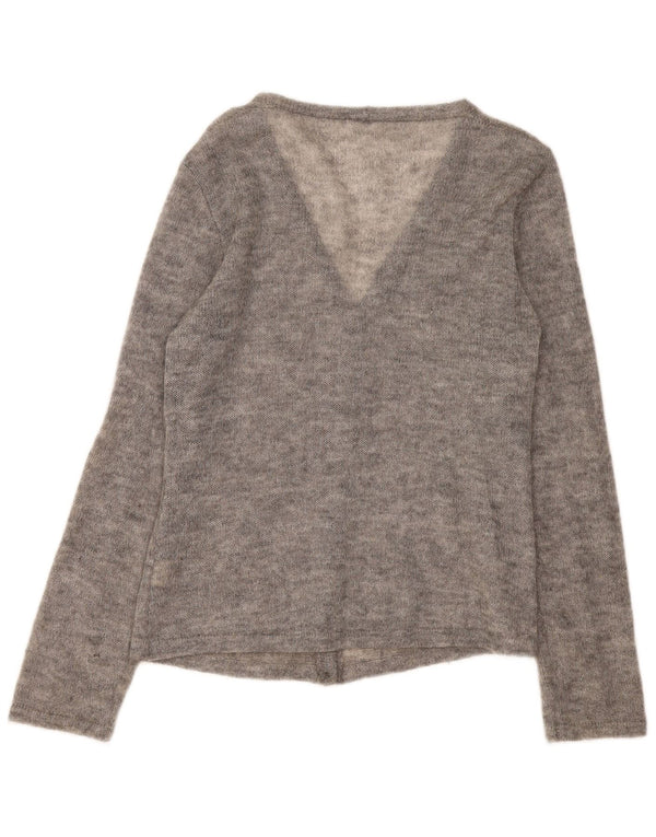 Vintage γυναικεία ζακέτα UK 16 Large Grey Flecked Elastane