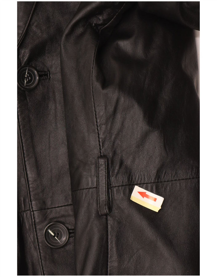 Ανδρικό Δερμάτινο Παλτό EU 50 Large Μαύρο Δερμάτινο