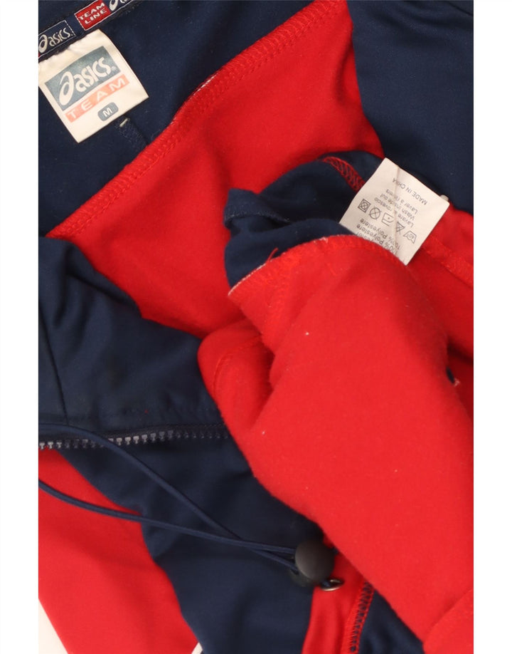 Ανδρική αθλητική φόρμα ASICS Μπουφάν με μεσαίο κόκκινο χρώμα από πολυεστέρα