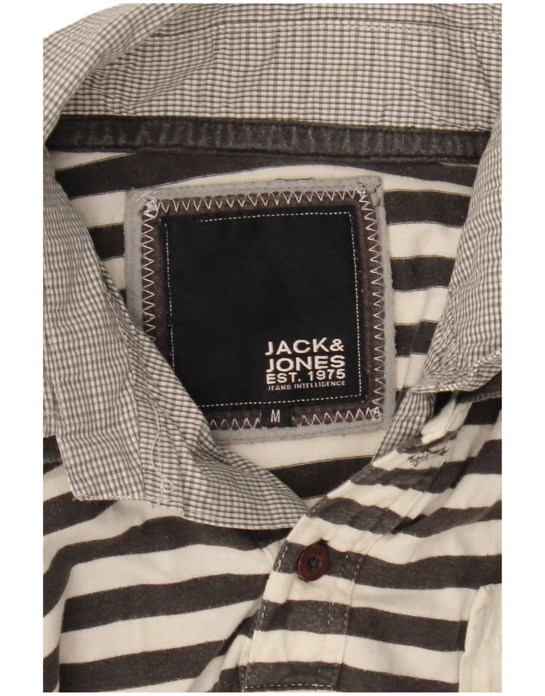 JACK & JONES Ανδρικό γραφικό πόλο μπλουζάκι μεσαίο γκρι ριγέ