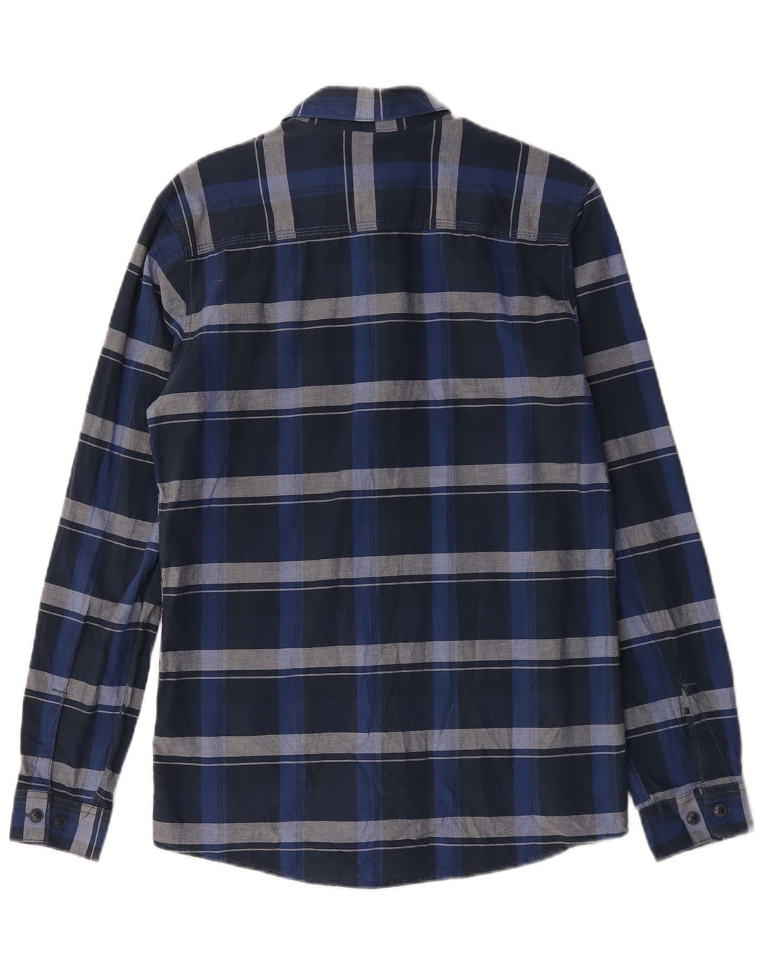Ανδρικό πουκάμισο Jack & Jones, Βαμβακερό βαμβακερό σε μπλε ναυτικό