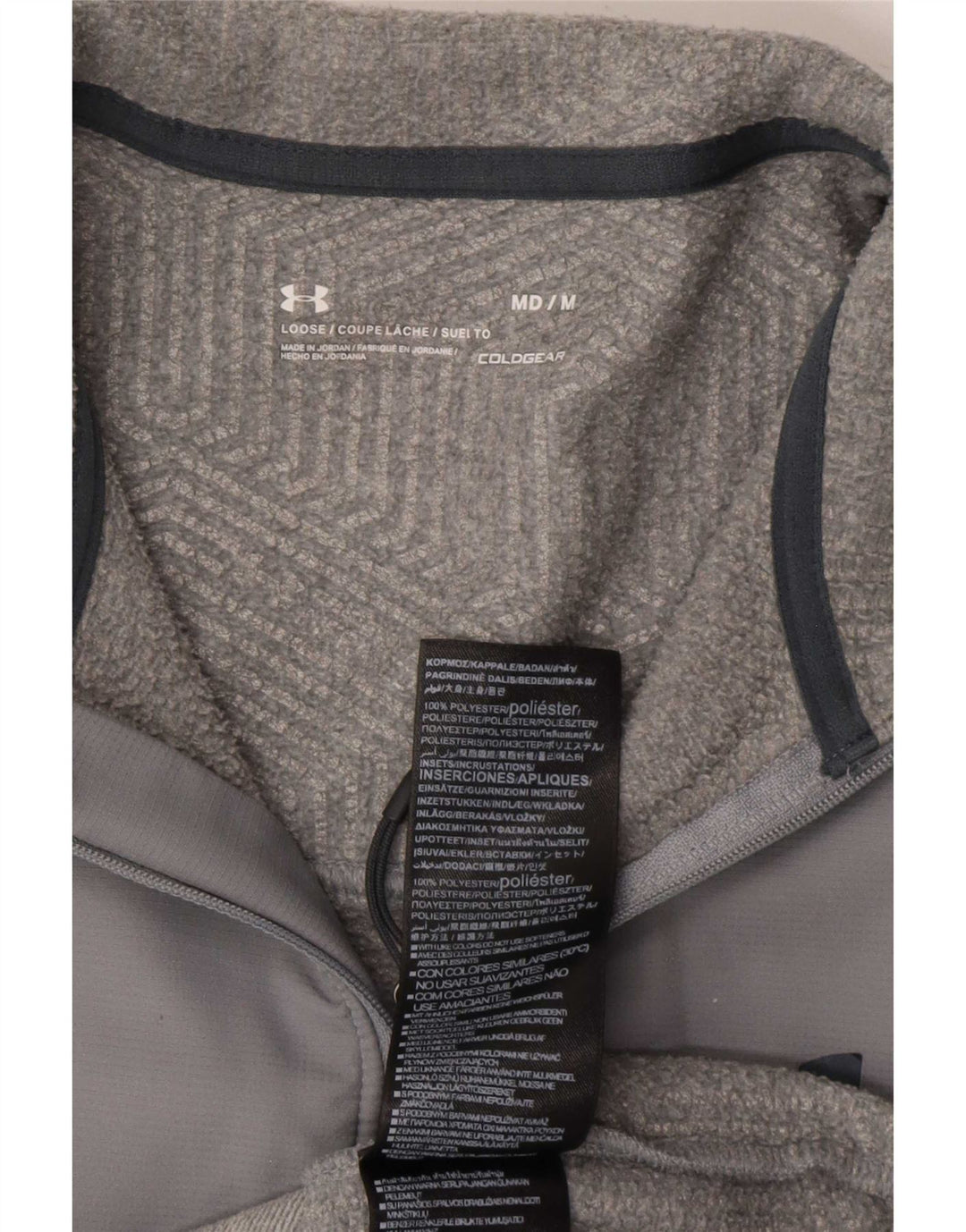 Under Armor Ανδρική φόρμα πουλόβερ με φερμουάρ με φερμουάρ στο επάνω μέρος Medium Grey