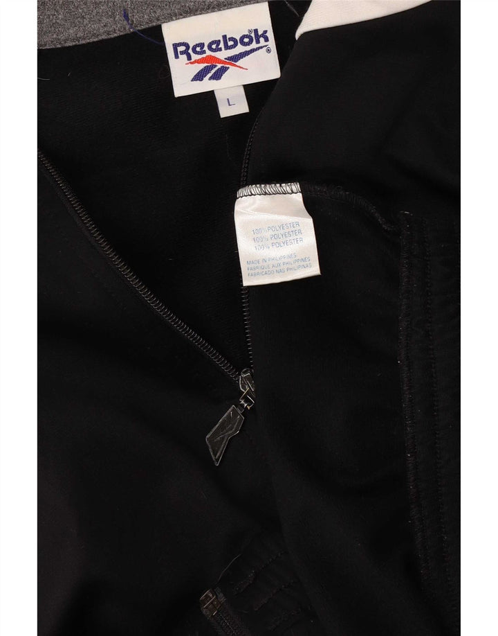 Ανδρική φόρμα γραφικών Reebok Top Jacket Large Black Colourblock Polyester